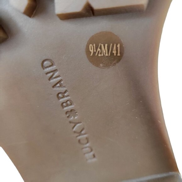 New - LUCKY BRAND Suede Lace Up Lug Sole Booties Tan | Size 9.5 - Picture 12 of 12